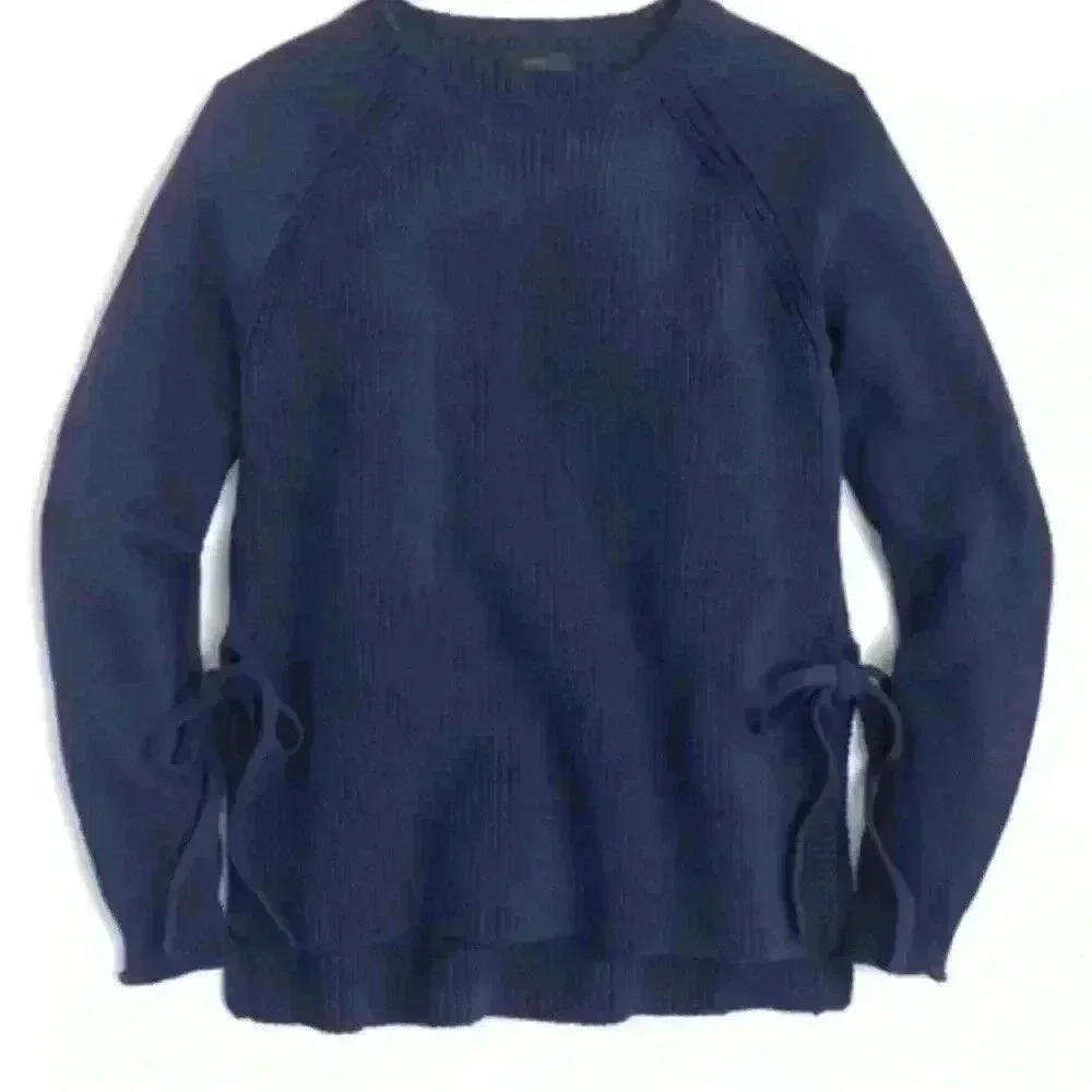 J.Crew Side Tie Crew Sweater